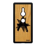 Coque bois anarchie xperia xz2 silicone noir rock ni dieu ni maitre case de sony xperia xz2