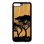 Coque bois arbres pour y6 2018 silicone design nature antichoc branche peinture feuilles zen housse ecolo ...