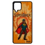 Coque en bois super biker motard telephone pour samsung galaxy a12 silicone bd humoristique mobile antichoc ...