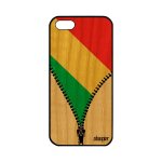 Coque bois drapeau congo brazzaville congolais iphone 5 5s se silicone 4g apple iphone 5 iphone 5s iphone ...