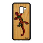 Coque bois galaxy a8 2018 silicone salamandre reggae orange rasta case a samsung galaxy a8 2018