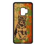 Coque bois galaxy s9 silicone chat petit jolie chaton mobile azteque de samsung galaxy s9