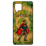 Coque en bois super geek de protection a42 silicone comique texte cover drole comics humour bd case heros ...