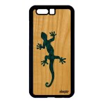 Coque bois pour honor 9 silicone salamandre original smartphone souple bleu case