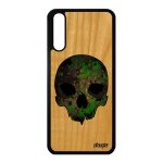Coque bois huawei p20 silicone tete de mort mobile punk graff housse telephone a