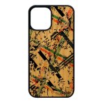 Coque bois iphone 12 mini silicone carreau tartan vert motif geometrique 64 go fond jolie effet abstrait ...