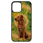 Coque bois iphone 12 pro max silicone chien nature labrador telephone fleurs vert design chiot portable ...