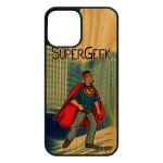 Coque en bois iphone 12 / 12 pro silicone super geek humour console housse play gamer bleu bande dessin�e ...