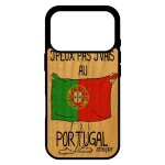 Coque en bois pour iphone 17 pro silicone j'peux pas j'vais au portugal smartphone tpu drapeau portugais ...