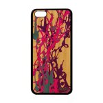 Coque en bois iphone 5c silicone peinture moderne contemporain design effet original fond violet etui ...