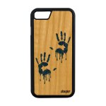 Coque en bois iphone 7 silicone empreinte main telephone deux noir swag de iphone 7