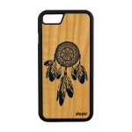 Coque en bois iphone 8 silicone attrape reve capteur de tribal housse zen Coque en bois iphone 8 silicone attrape reve capteur de tribal housse zen