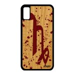 Coque bois iphone x silicone signe du zodiaque capricorne astrologique de iphone x