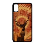 Coque bois iphone xs silicone cerf portable telephone animal brame design 256 go mobile animaux texture ...