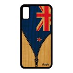 Coque bois iphone xs silicone drapeau nouvelle zelande neo zelandais case iphone xs