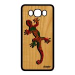 Coque en bois pour j7 2016 silicone salamandre orange ethnique de samsung galaxy j7 2016
