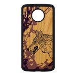 Coque bois loup pour moto e4 plus silicone animal telephone mobile case motorola moto e4 plus