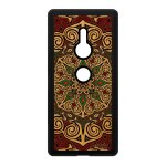 Coque bois mandala xperia xz2 silicone arc en ciel tibetain telephone femme sony xperia xz2