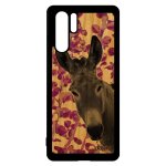Coque bois naturel huawei p30 pro silicone ane rigide bourrique antichoc design mule plante animal tetu ...
