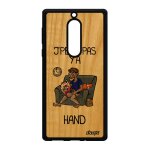 Coque bois nokia 5 silicone j'peux pas y'a handball gris supporter humour telephone mobile hand tpu antichoc ...
