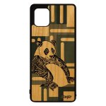 Coque bois panda galaxy note 10 lite silicone smartphone bamboo animal homme azteque ethnique tribal ...