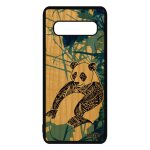 Coque bois panda samsung s10 plus silicone bleu housse telephone pas cher samsung galaxy s10 plus