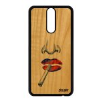 Coque bois portrait pour mate 10 lite silicone dessin abstrait levre case huawei mate 10 lite