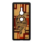 Coque bois rigide xperia xz2 silicone femme motif fille ethnique animaux de sony xperia xz2