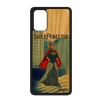 Coque en bois pour s20 + plus et silicone super princesse heros personnalis� original bleu bande dessin�e ...