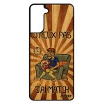 Coque bois s21 + plus silicone j'peux pas j'ai match coupe du monde smartphone rugby etui basket handball ...