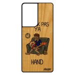 Coque bois s21 ultra silicone j'peux pas y'a handball gris comique drole caoutchouc de protection etui ...