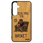 Coque bois s24 + plus silicone j'peux pas y'a basketball je drole humour bande dessin�e case etui jpeux ...