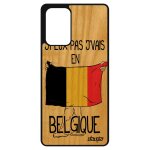 Coque bois pour samsung a72 silicone j'peux pas j'vais en belgique rigide foot coupe d'europe football ...
