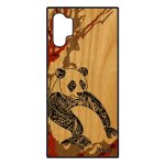 Coque bois samsung galaxy note 10 + plus silicone panda bamboo smartphone dessin portable ethnique cover ...