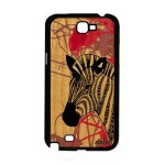 Coque en bois pour samsung galaxy note 2 et silicone zebre dessin azteque solide Coque en bois pour samsung galaxy note 2 et silicone zebre dessin azteque solide