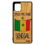 Coque bois samsung note 10 lite silicone j'peux pas j'vais au senegal drapeau senegalais smartphone humour ...
