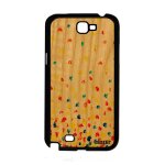 Coque bois pour samsung note 2 silicone confettis pois jolie mobile motif effet case romantique etui ...