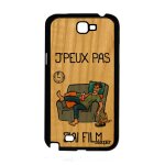 Coque bois samsung note 2 silicone j'peux pas j'ai film dessin anim texte gris design 4g portable jpeux ...