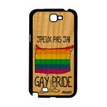Coque bois pour samsung note 2 silicone j'peux pas j'ai gay pride arc en ciel parade portable mobile ...