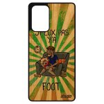 Coque en bois silicone a72 j'peux pas y'a foot drole football vert dessin jpeux etui motif comique souple ...