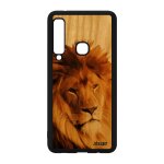 Coque bois silicone pour a9 2018 lion peinture design housse smartphone nature animal beige animaux fauve ...