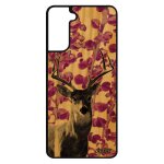 Coque en bois silicone cerf samsung s21 biche foret etui rose nature brame faon antichoc animal smartphone ...