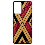 Coque bois silicone pour galaxy a52 marbre geometrie case mobile artisanat triangle noir motif granite ...