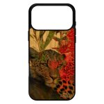 Coque en bois silicone pour iphone 17 pro max leopard guepard jaguar predateur nature afrique personnalis� ...