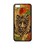 Coque en bois silicone iphone 5c tigre smartphone gel tasmanie felin de apple iphone 5c