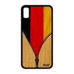 Coque bois silicone iphone xr drapeau allemagne allemand foot unique jo de iphone xr
