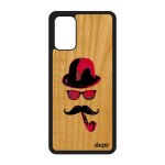 Coque bois silicone monsieur moustache pour galaxy s20 + plus rose femme telephone peinture cover pipe ...
