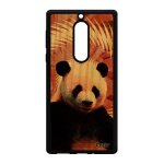 Coque bois silicone pour nokia 5 panda design tpu ecolo mandala animaux geant ecologie portable telephone ...