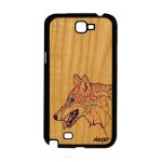 Coque en bois silicone note 2 loup smartphone solitaire chien de samsung galaxy note 2 Coque en bois silicone note 2 loup smartphone solitaire chien de samsung galaxy note 2