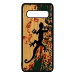 Coque bois silicone salamandre samsung s10 vert de protection telephone a samsung galaxy s10